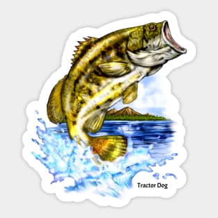 Largemouth Bass Jumping Sticker